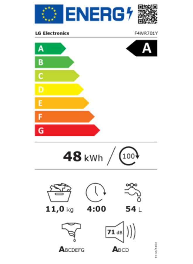 LG F4WR701Y | Wasmachine 11 kg | DirectDrive