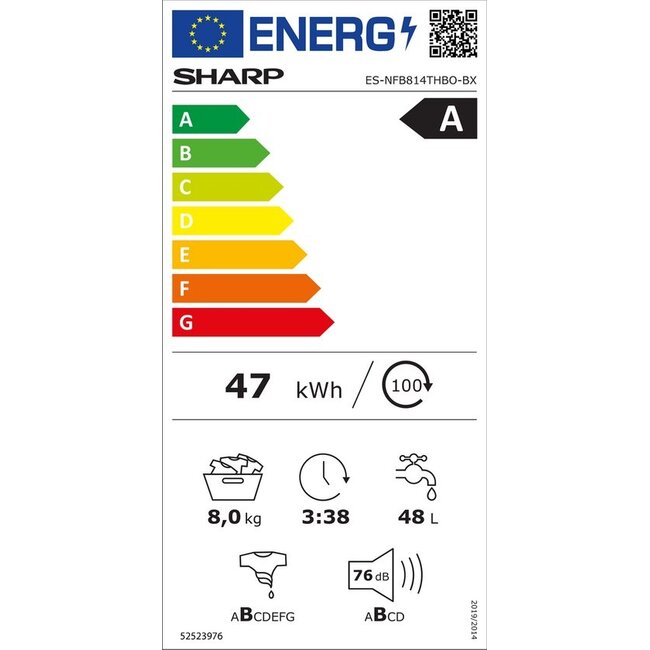 Sharp ES-NFB184THBO- BX | Wasmachine