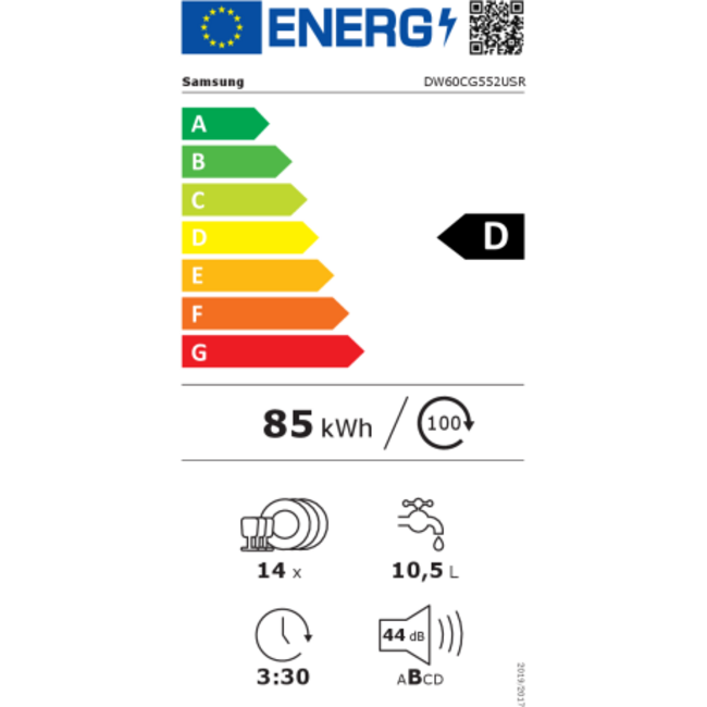 Samsung DW60CG550USR | Onderbouw vaatwasser | 60 cm