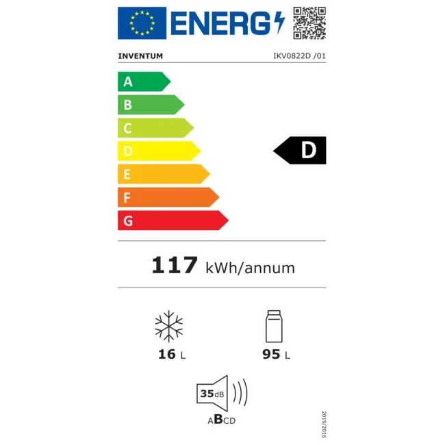 Inventum IKV0822D | Onderbouw koelkast | 82 cm