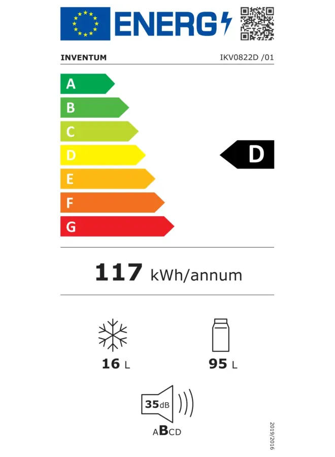 Inventum IKV0822D | Onderbouw koelkast | 82 cm