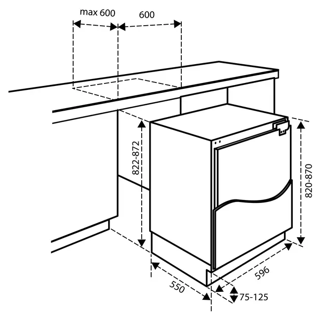 Inventum IKV0822D | Onderbouw koelkast | 82 cm