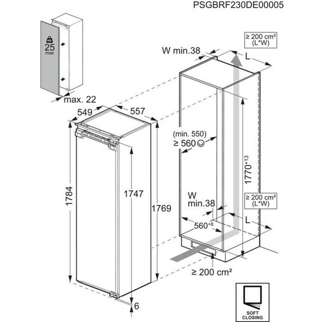 AEG NAB7N181EC | Inbouw vriezer |  NoFrost | 178 cm