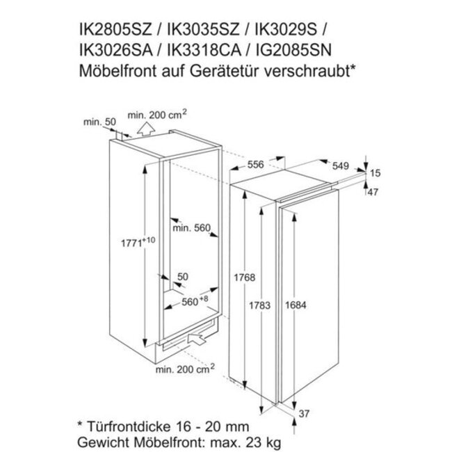 Electrolux ( AEG ) Electrolux (AEG) IK2805SZL | Inbouw koelkast | 178 cm
