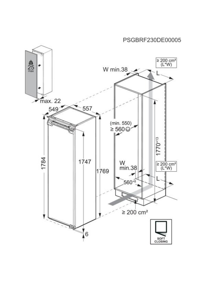 AEG NSK6D181BC | Inbouw koelkast | 178 cm | C label