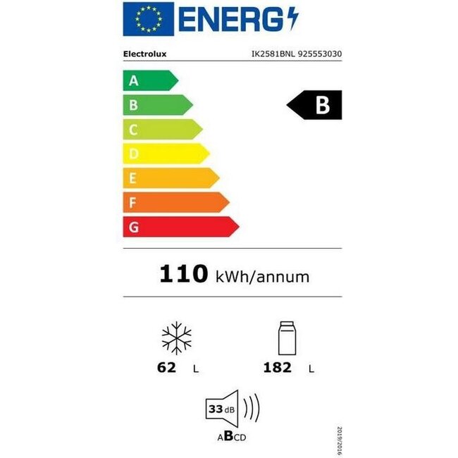 Electrolux ( AEG ) Electrolux  IK2581BNR | Inbouw koelvriescombinatie 178 cm | B label