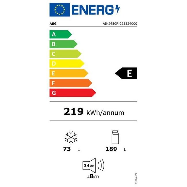 AEG AIK2650R | Inbouw koelvriescombinatie | 178 cm
