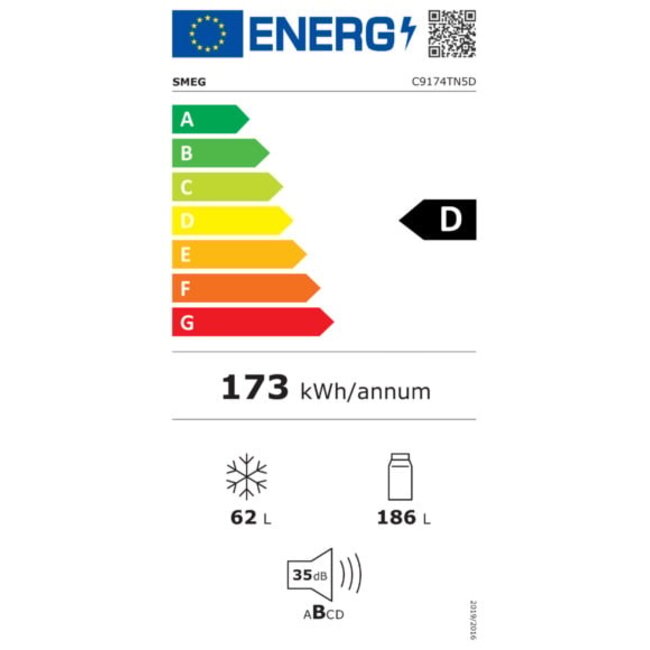 Smeg C9174TN5D | Inbouw koelvriescombinatie | 178 cm