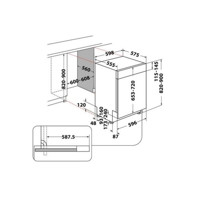 Privileg ( Bauknecht ) Privileg POB ECO D541 X | half geintegreerde vaatwasser