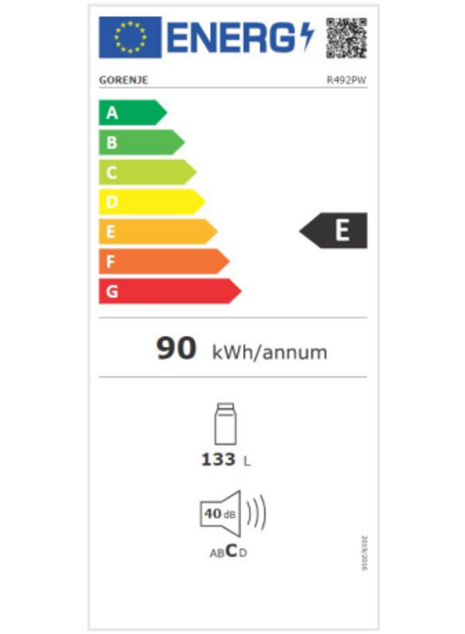 Gorenje R492PW | Tafelmodel koelkast