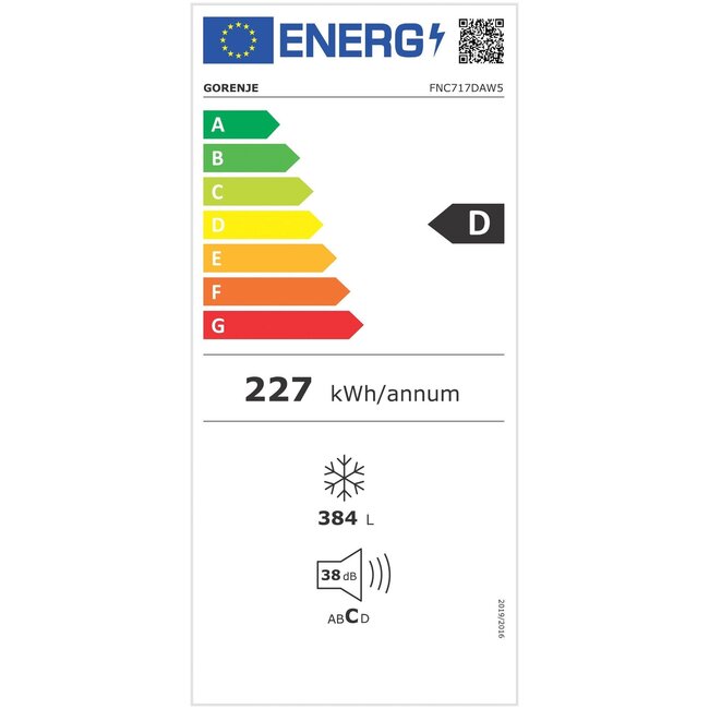 Gorenje FNC717DAW5 | Vrieskast | 70 cm | Nofrost