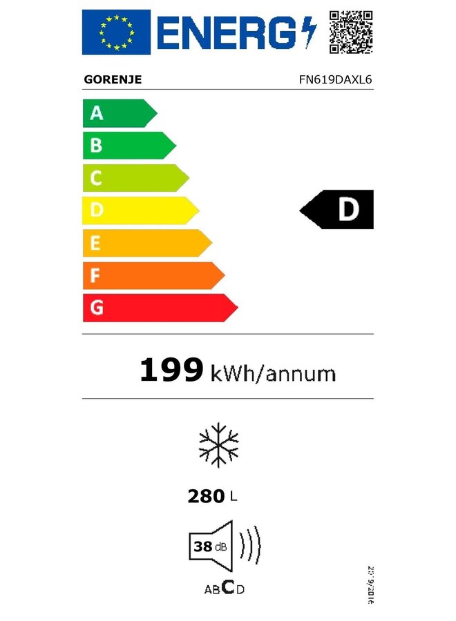 Gorenje FN619DAXL6 | Vrieskast | Nofrost | RVS
