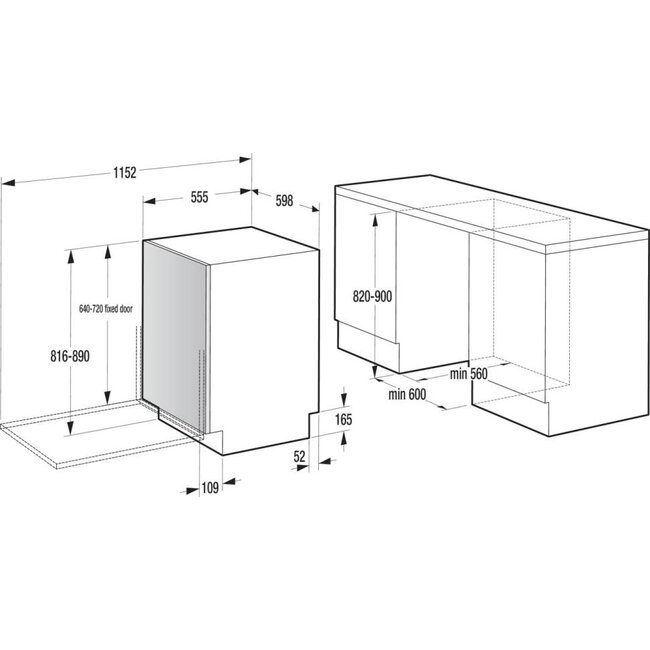 Gorenje GV663D60 | Inbouw vaatwasser | TotalDry