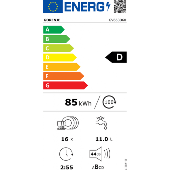 Gorenje GV663D60 | Inbouw vaatwasser | TotalDry
