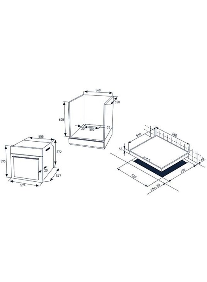 Grundig GEHM19310B | Inbouw oven set | Inbouw fornuis