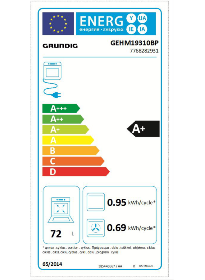 Grundig GEHM19310B | Inbouw oven set | Inbouw fornuis