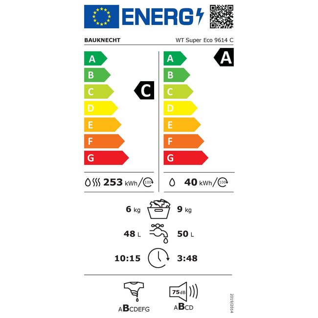 Bauknecht WATK Sence 9614 C | Wasdroogcombinatie | 9 - 6 kg