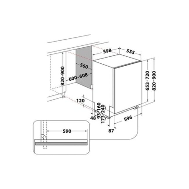 Bauknecht BKEX IBN | Inbouw vaatwasser | Label B