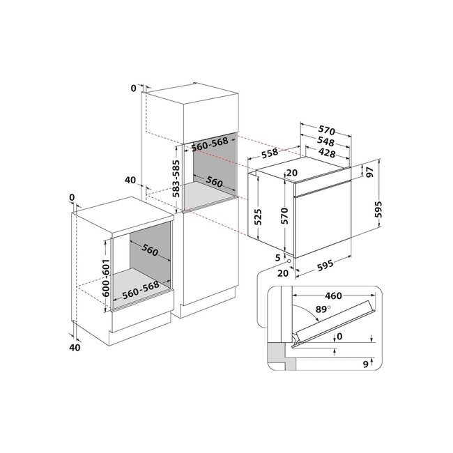 Privileg ( Bauknecht ) Privileg PBA2S85HU1K | Inbouw oven | Zwart | 60 cm