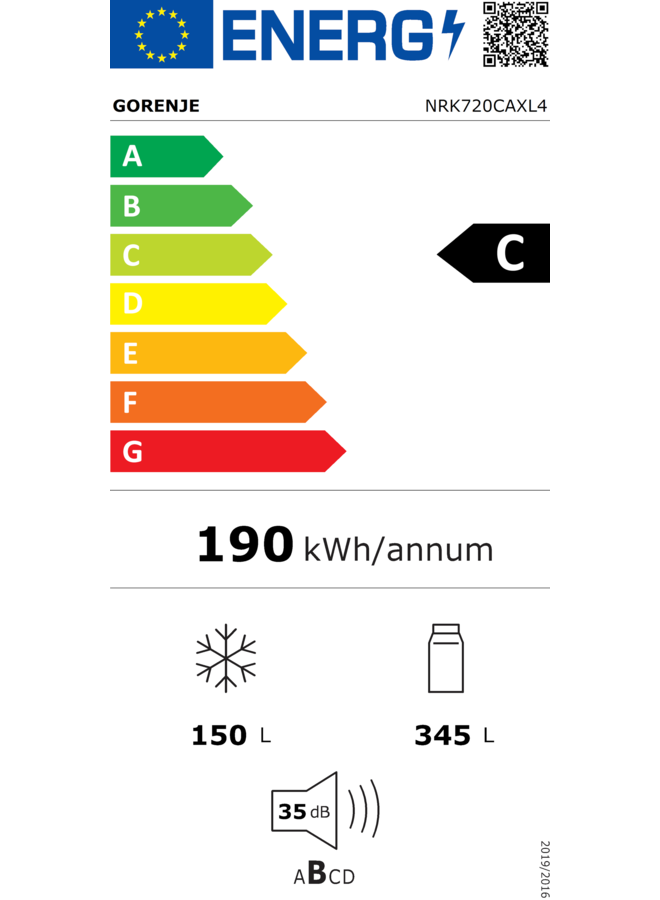 Gorenje NRK720CAXL4 | Koelvriescombinatie| XXL | 70 cm