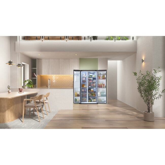 Samsung RS70F65QEF | Amerikaanse koelkast | Zwartstaal