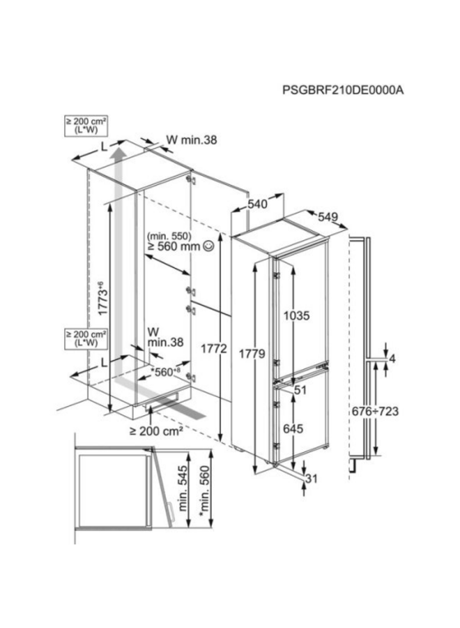 Electrolux  LNS5LE18S | Inbouw koelvriescombinatie | 178 cm