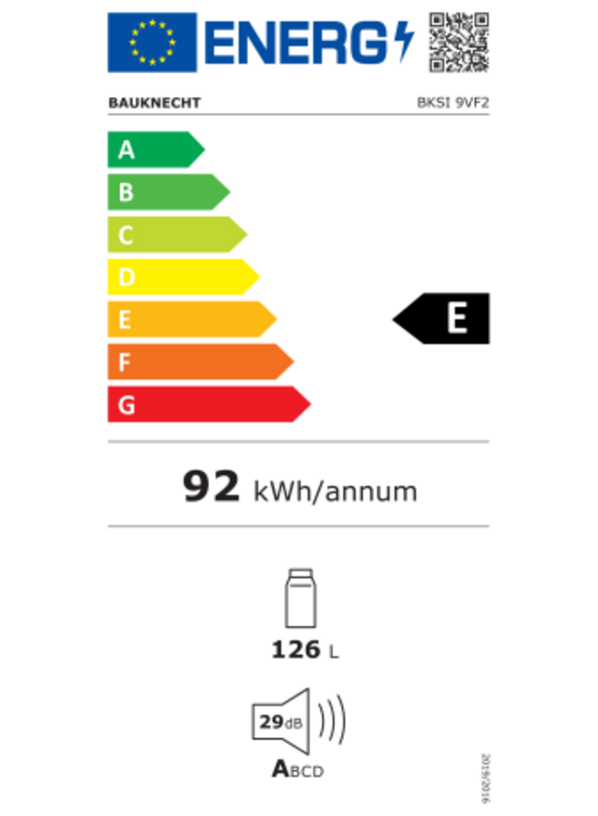 Bauknecht BKSI 9VF2 | Inbouw koelkast | 88 cm
