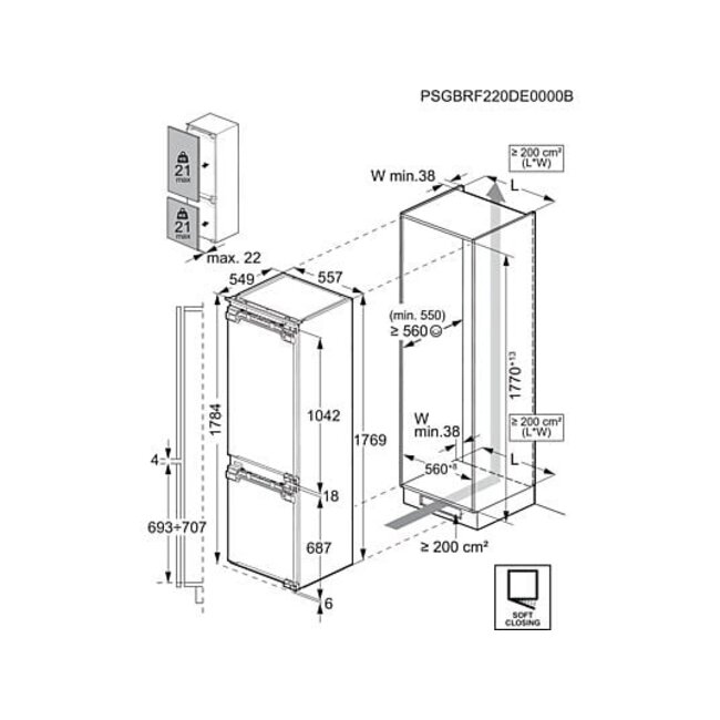 Electrolux ( AEG ) Electrolux IK2620BR | Inbouw koelvriescombinatie | 178 cm