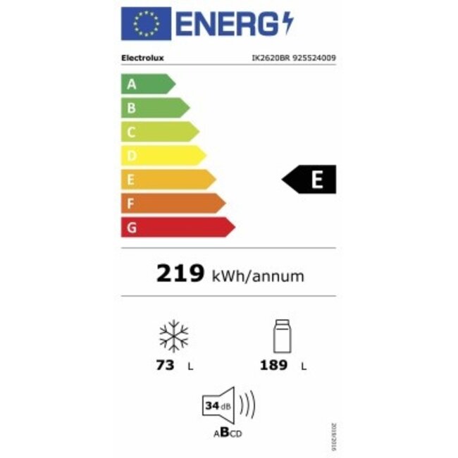 Electrolux ( AEG ) Electrolux IK2620BR | Inbouw koelvriescombinatie | 178 cm