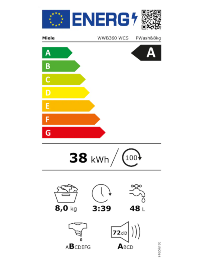 Miele WWB 360 WCS | Wasmachine | 8 kg | PWash&8kg