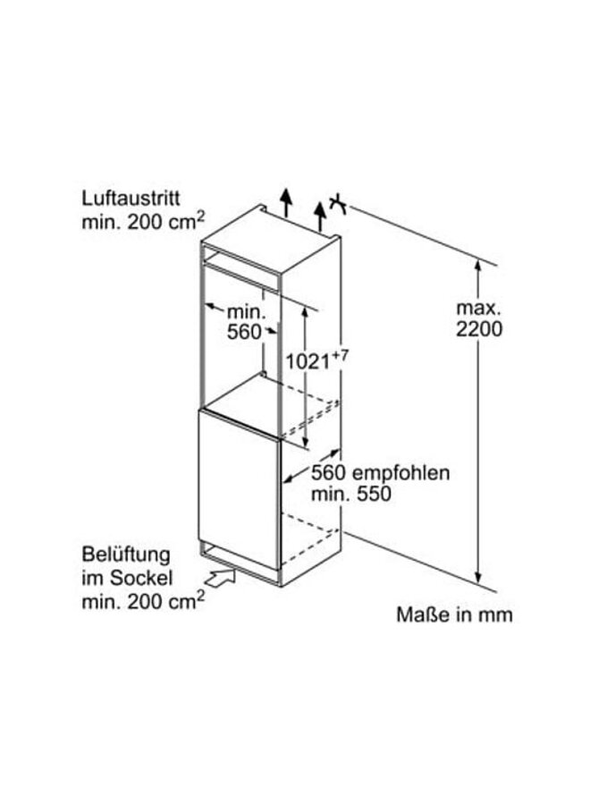 Bosch KIR31VFE0 | Inbouw koelkast | 102 cm