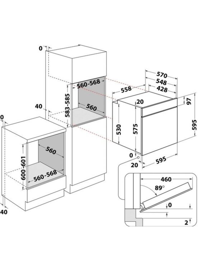 Privileg PBWR6 OP8V2 BLG | Inbouw oven | Zwart
