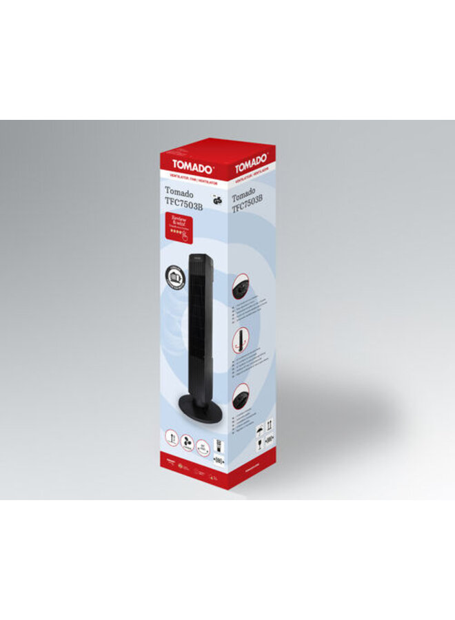 Tomado TFC7503B | Torenventilator - 3 snelheden - met timer