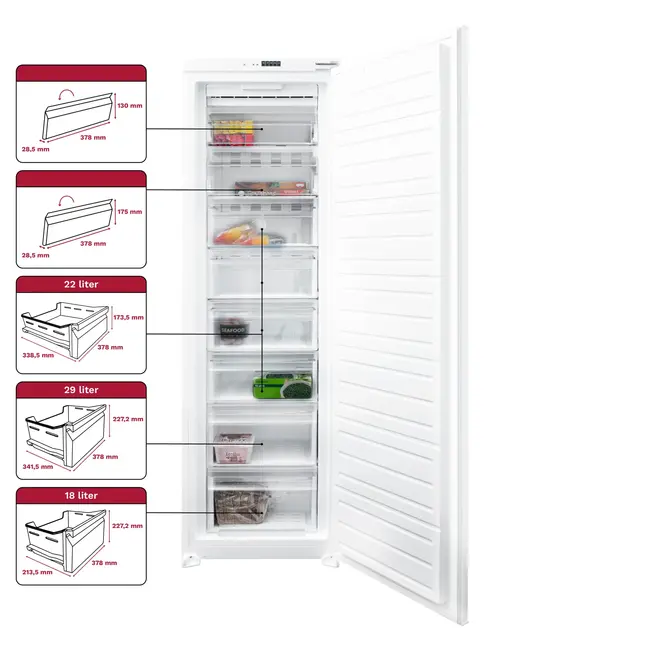Inventum  IVR1785S | Inbouw vrieskast | 178 cm | Nofrost