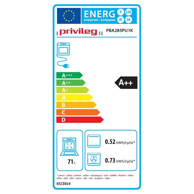 Privileg ( Bauknecht ) PBA285PU1K | Inbouw oven | Pyrolyse