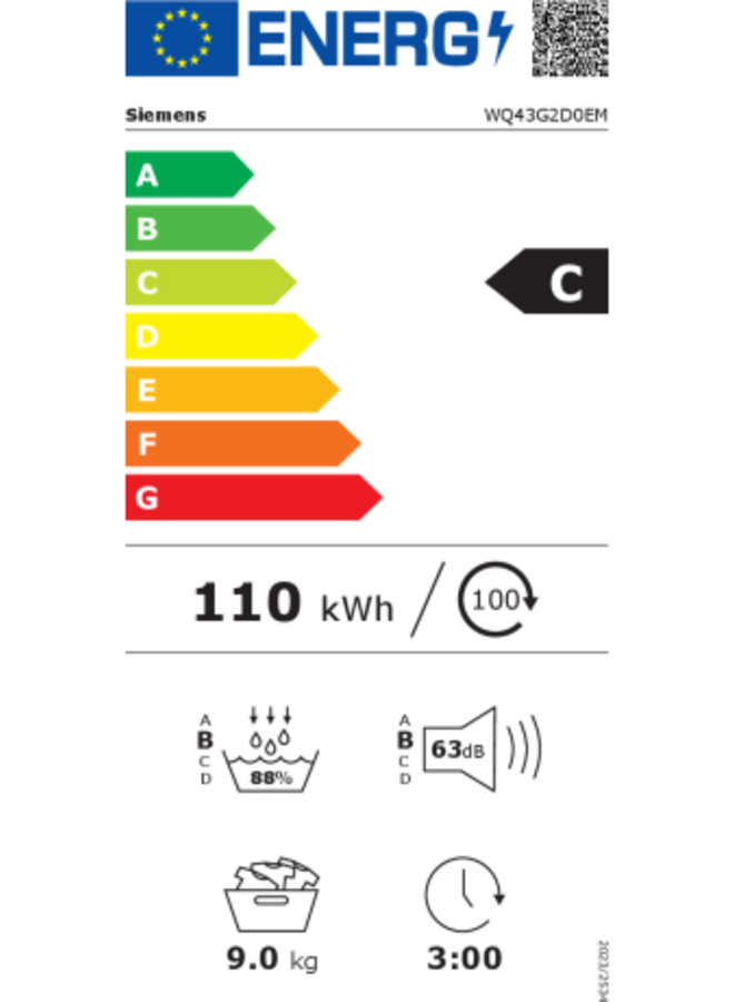 Siemens WQ43G2D0EM | Warmtepompdroger | 9 kg