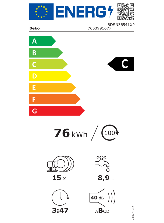 Beko BDDN36541DDP | Onderbouw vaatwasser | Zwart Staal