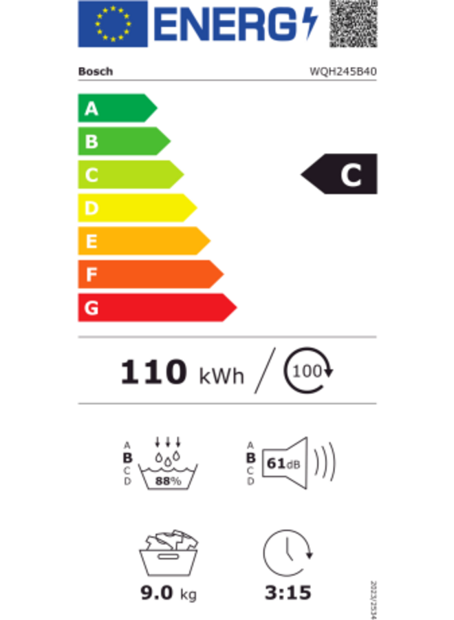 Bosch WQH245B40 | Warmtepompdroger | 9 kg
