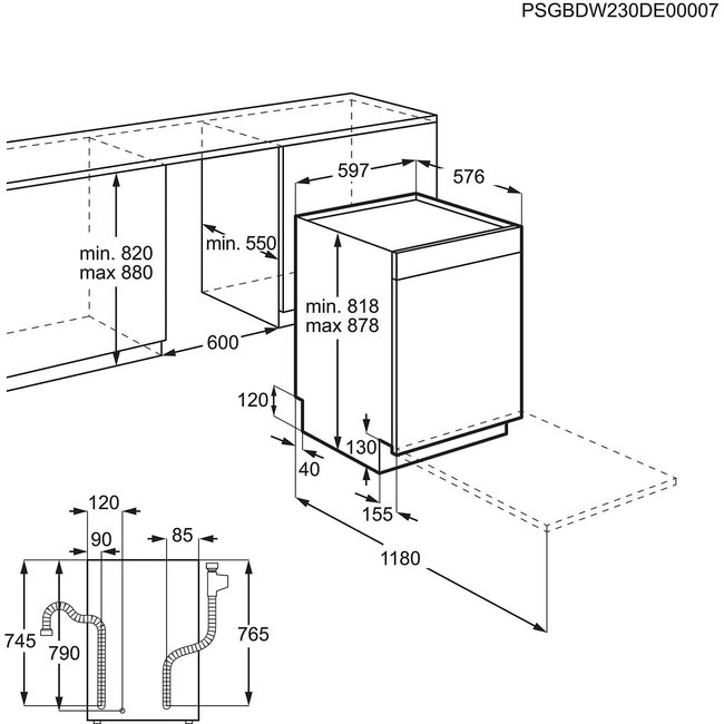 AEG FUS7672APM | Onderbouw vaatwasser | A label