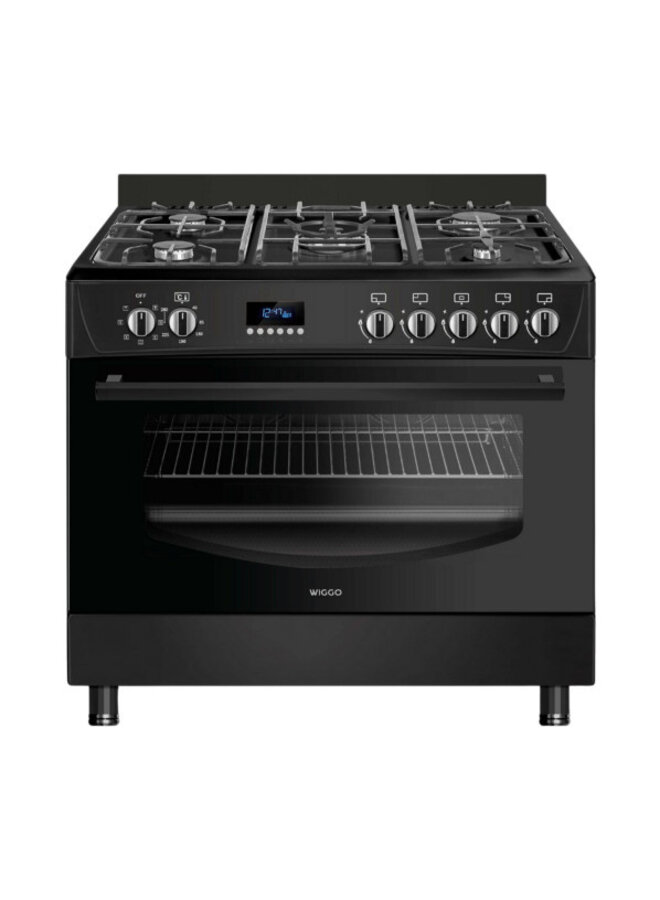 WO-E909R(BB) - Serie 9 - 90 cm - Gasfornuis -Zwart