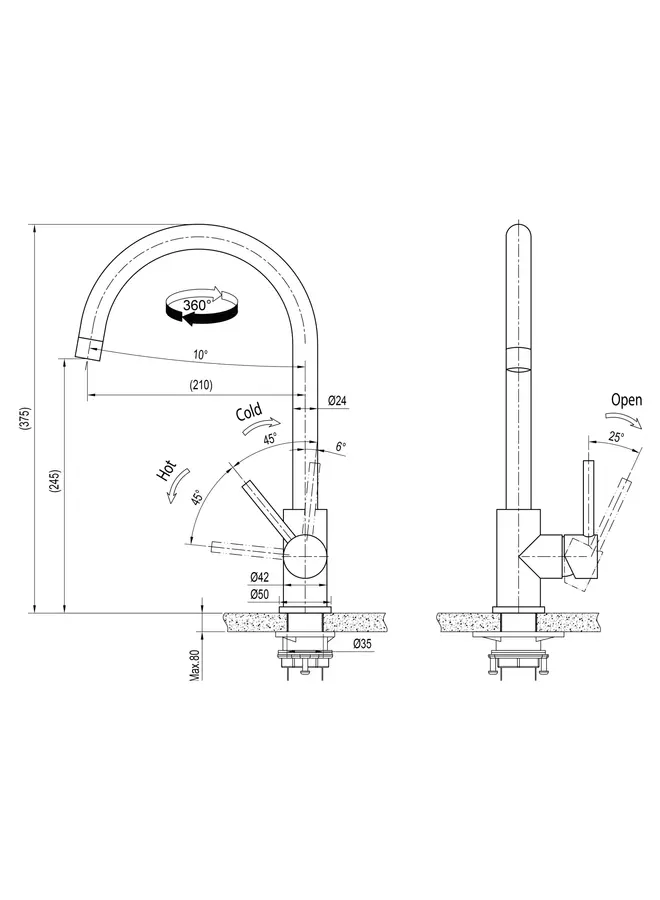 Inventum IMK601ZWA | Mengkraan Zwart | C Uitloop