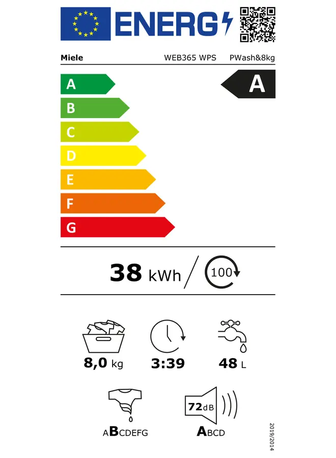 MIELE WEB365 WPS PWash&8kg | Wasmachine | 8 kg