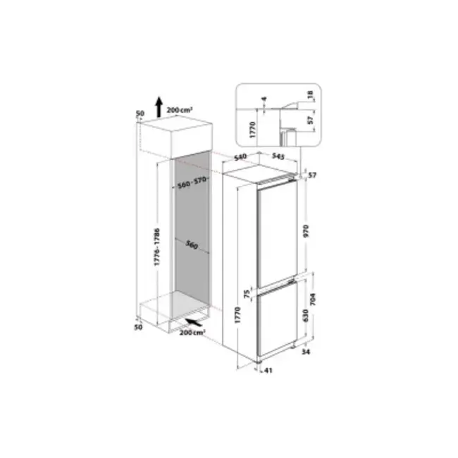 Bauknecht BKGIL 18S12 | Inbouw koelvriescombinatie | 177 cm
