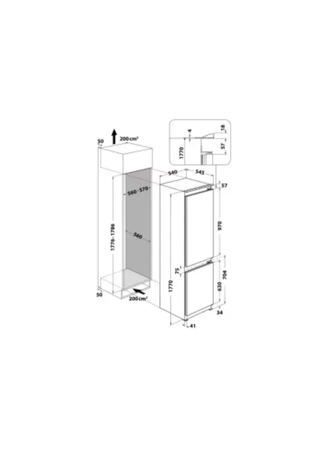 Bauknecht BKGIL 18S12 | Inbouw koelvriescombinatie | 177 cm