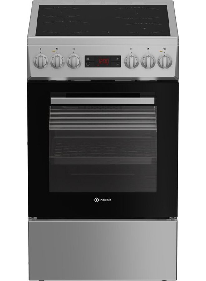 Indesit I5V5LCS | Keramisch fornuis | RVS | 50 cm