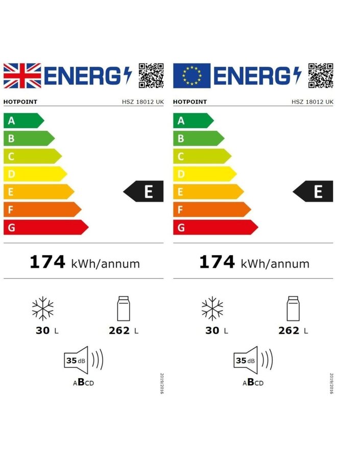 Hotpoint ( Bauknecht ) HSZ 18012 |  Inbouw koelkast | 178 cm