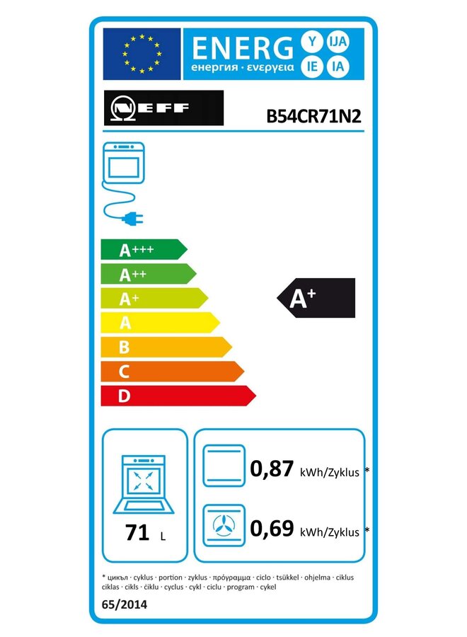 Neff B54CR71N2 | Inbouw oven | Slide & Hide | 60 cm