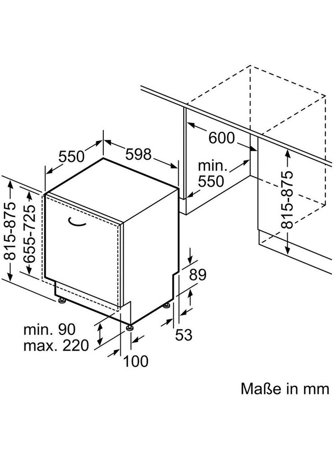 Neff S155ECX15E | Inbouw vaatwasser | Label A