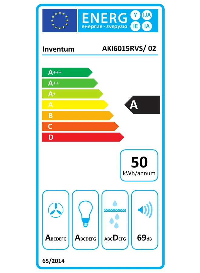 Inventum AKI6015RVS | Inbouw afzuigkap | RVS