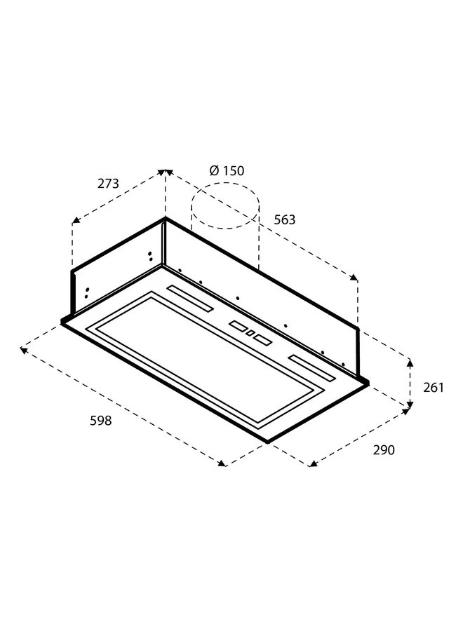 Inventum AKI6015RVS | Inbouw afzuigkap | RVS